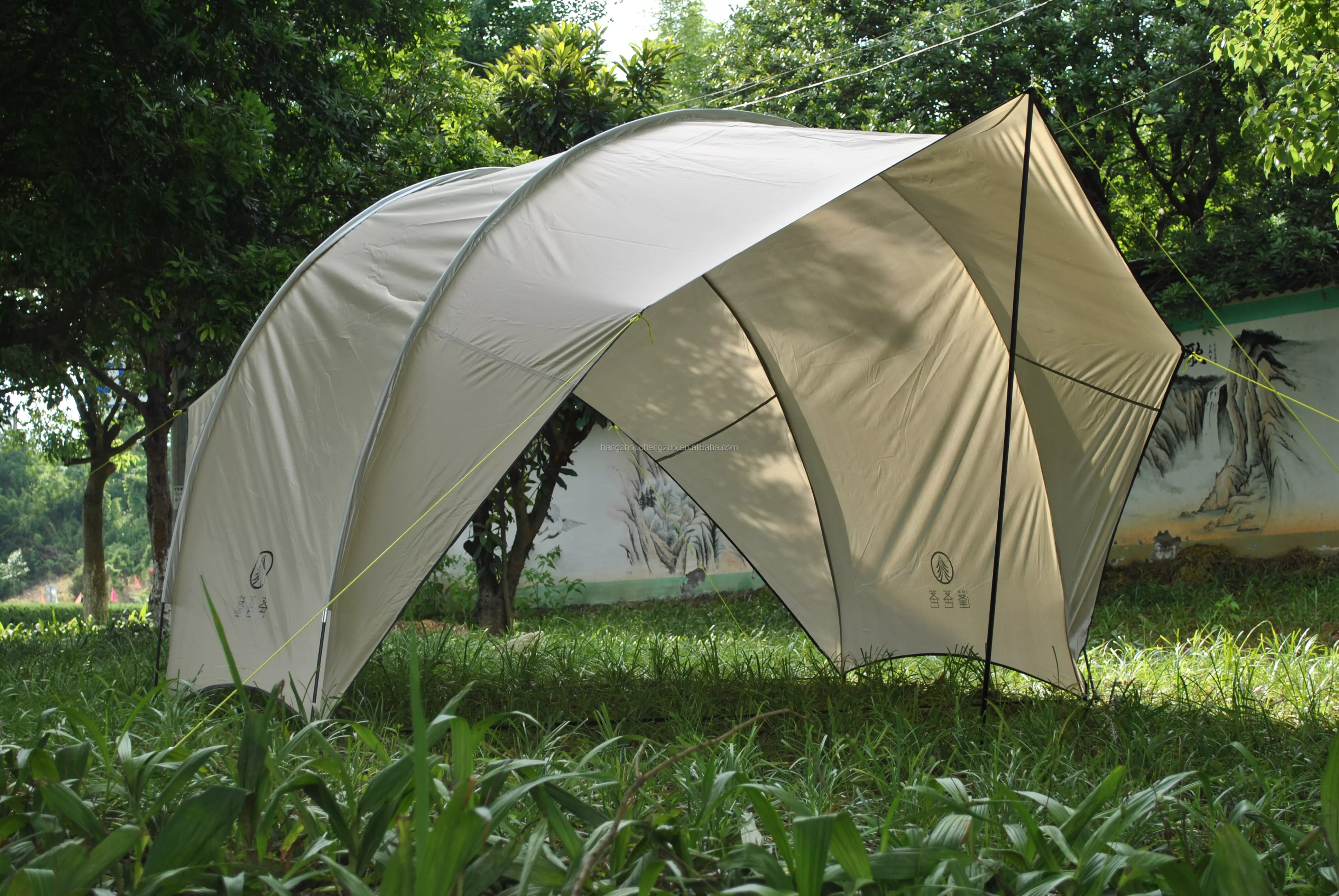 Cheap Goat Tents CZX 630 Camping Tent Portable Waterproof khaki Eggshell Canopy,Camping Shelter Lightweight Sunshade for Snow Camping Outdoor   